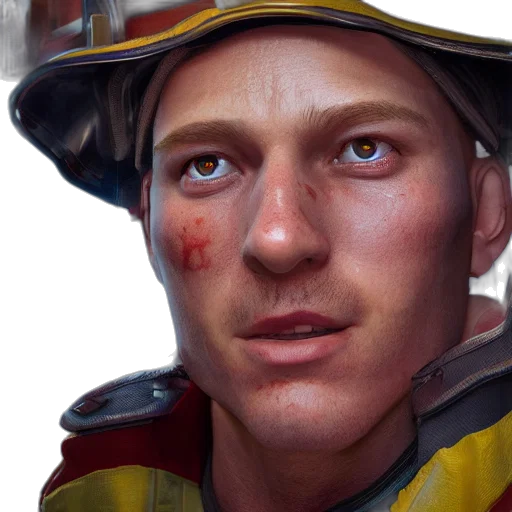 face, staff, photorealistic, concept art, oil painting, comic book art, fire, portrait transparent PNG cut-out