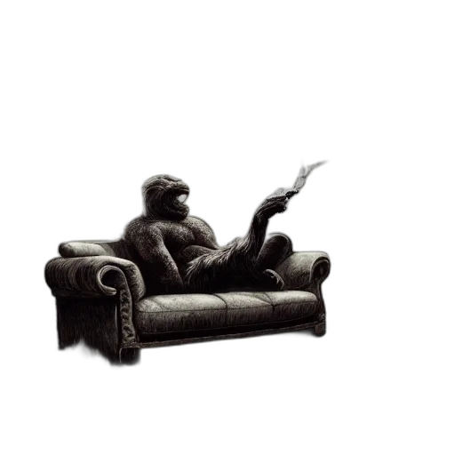 furniture, crown, animal, creature, 3d render, photorealistic, concept art, pixel art transparent PNG cut-out