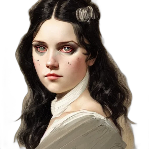 face, fantasy art, photorealistic, oil painting transparent PNG cut-out
