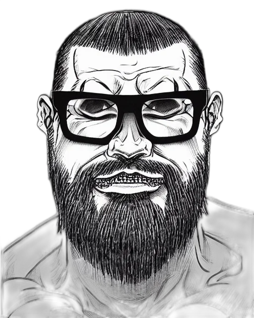 face, cartoon, comic book art, concept art transparent PNG cut-out