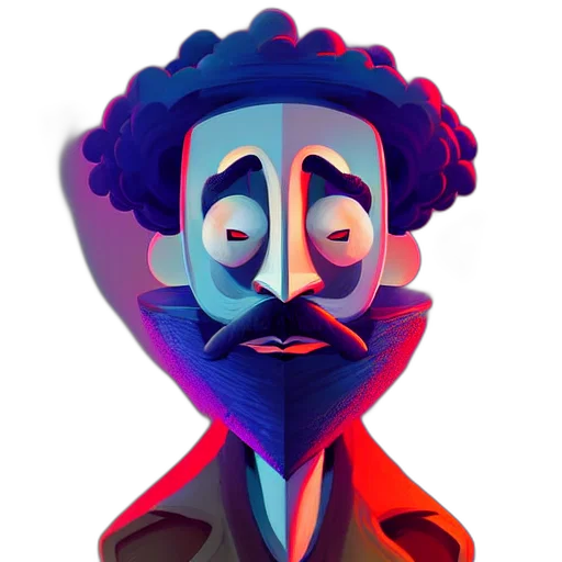 face, mask, staff, robot transparent PNG cut-out