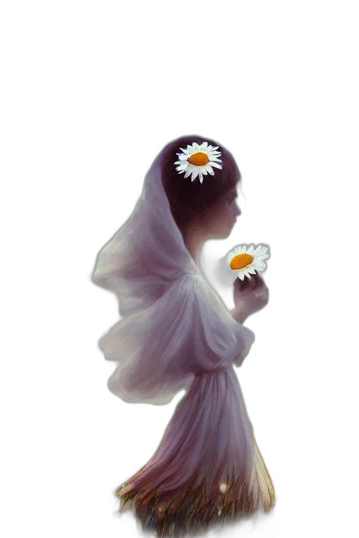 flower, dress, jewelry, crown, photorealistic, 3d render, oil painting, concept art transparent PNG cut-out