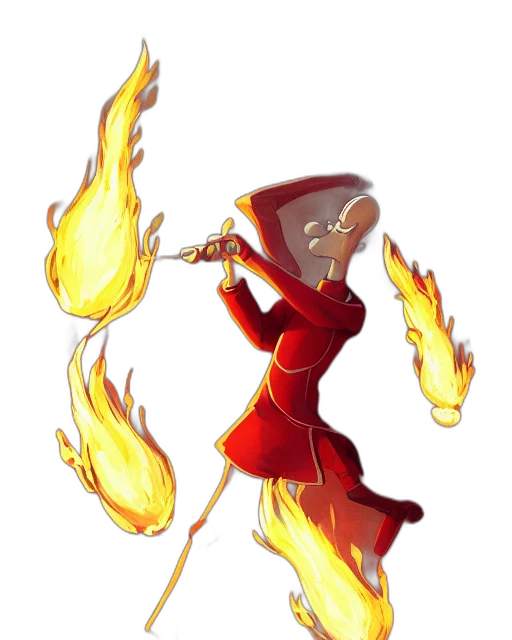 staff, jacket, mask, weapon, concept art, fantasy art, pixel art, comic book art transparent PNG cut-out