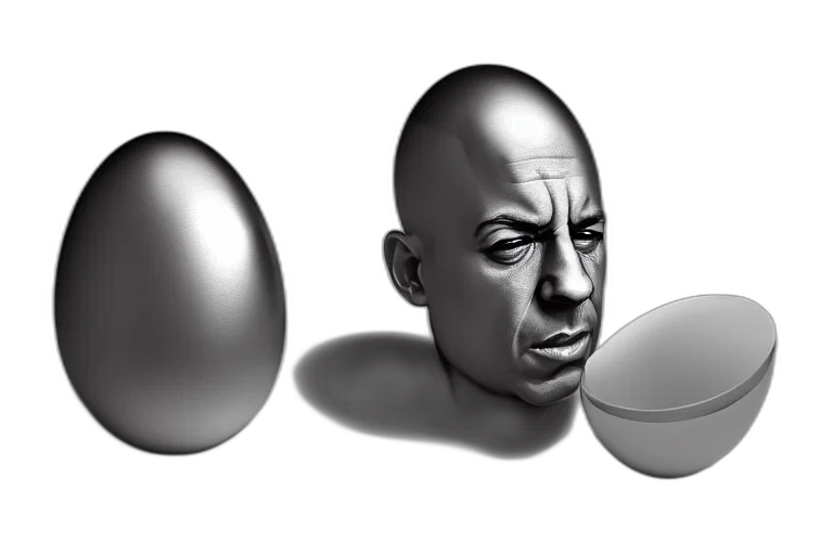 face, mask, photorealistic, 3d render, concept art, cartoon, monochrome, egg transparent PNG cut-out