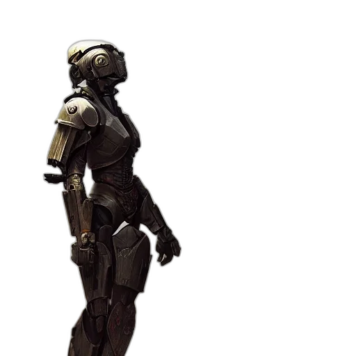 robot, weapon, concept art, 3d render transparent PNG cut-out