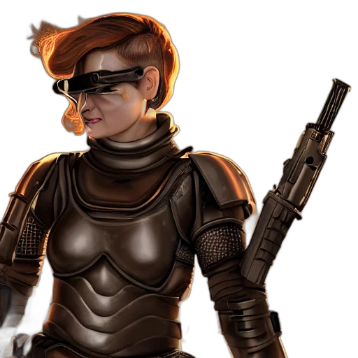 concept art, cyberpunk, 3d render, comic book art transparent PNG cut-out