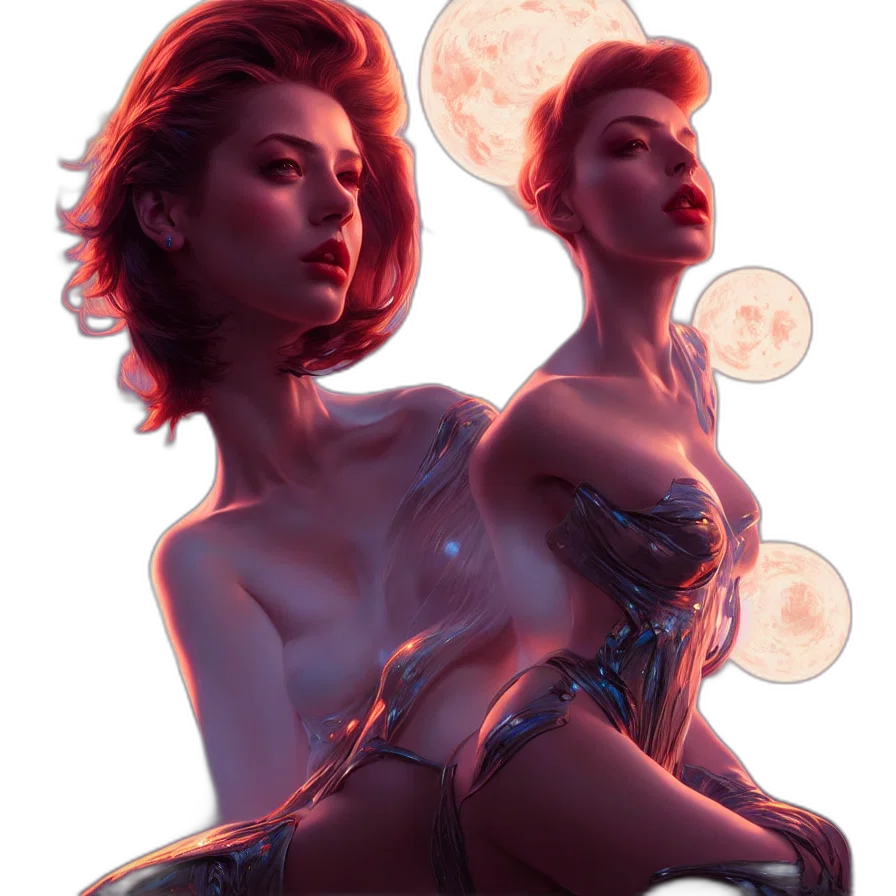 dress, concept art, comic book art, fantasy art transparent PNG cut-out