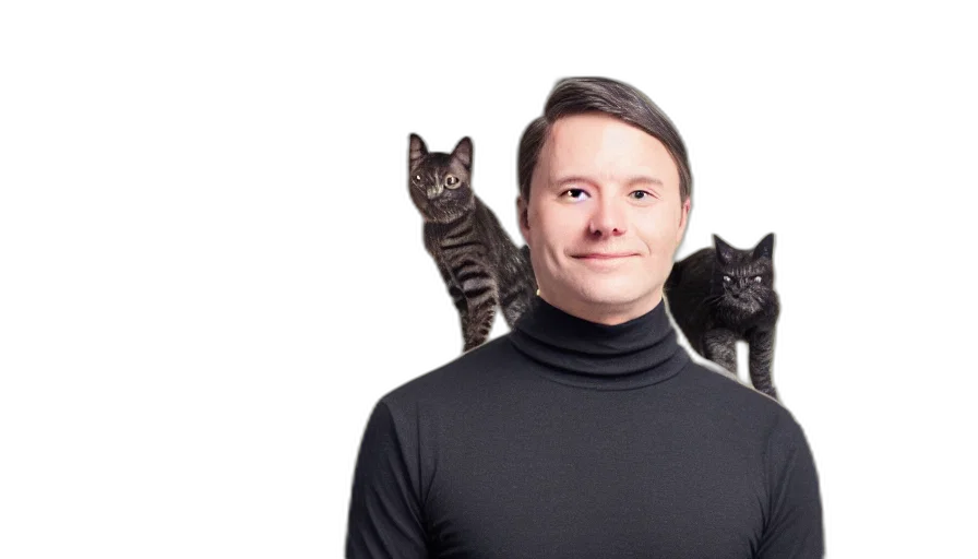 animal, staff, creature, face, bust, portrait, cat, professor transparent PNG cut-out