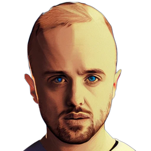 face, hair, staff, photorealistic, concept art, cartoon, 3d render, jesse transparent PNG cut-out