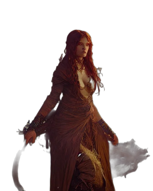 staff, dress, fantasy art, concept art, photorealistic, pixel art, fire, dark transparent PNG cut-out