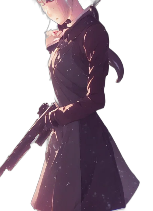staff, weapon, sword, dress, concept art, anime, fantasy art, cyberpunk transparent PNG cut-out