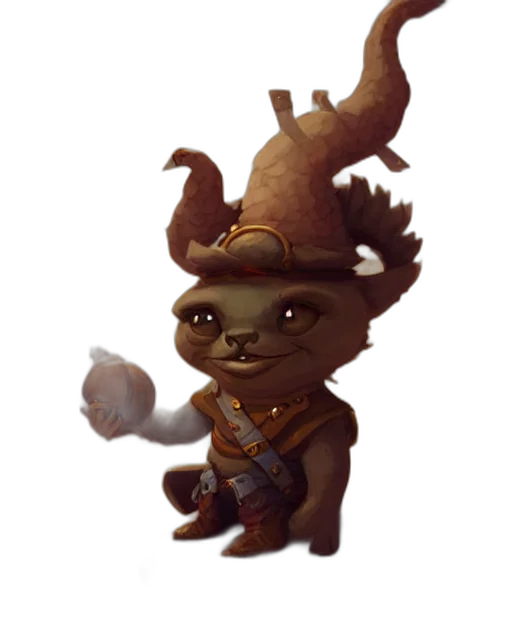 staff, creature, dragon, hat, concept art, fantasy art, pixel art, 3d render transparent PNG cut-out