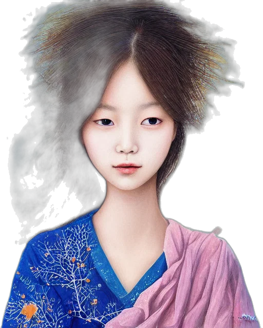 face, hair, mask, dress, photorealistic, oil painting, fantasy art, watercolor transparent PNG cut-out