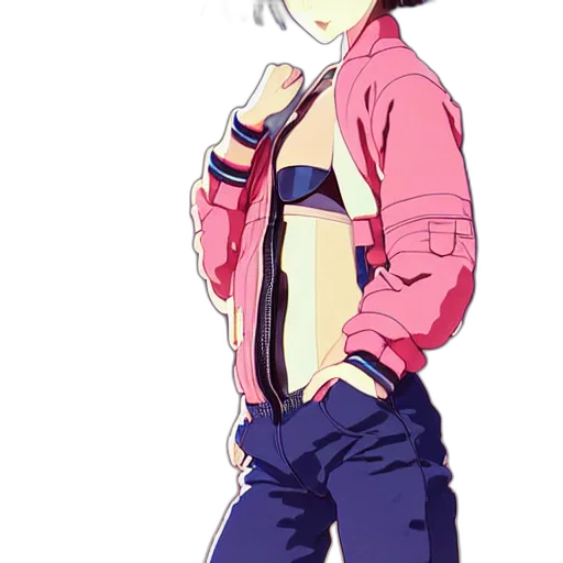 jacket, hat, anime, cartoon transparent PNG cut-out