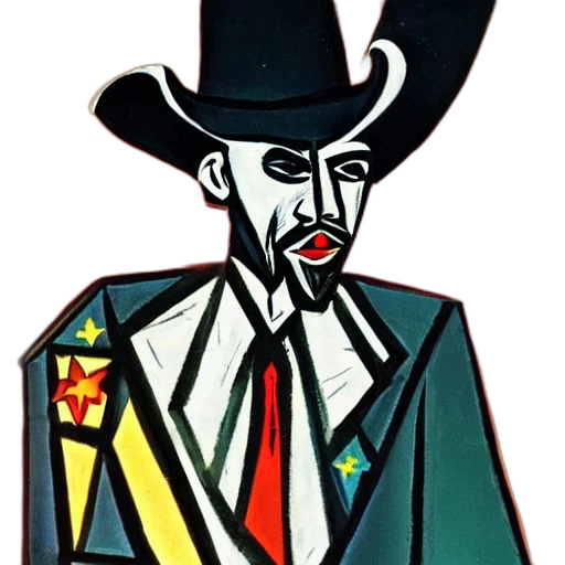 jacket, hat, staff, mask transparent PNG cut-out