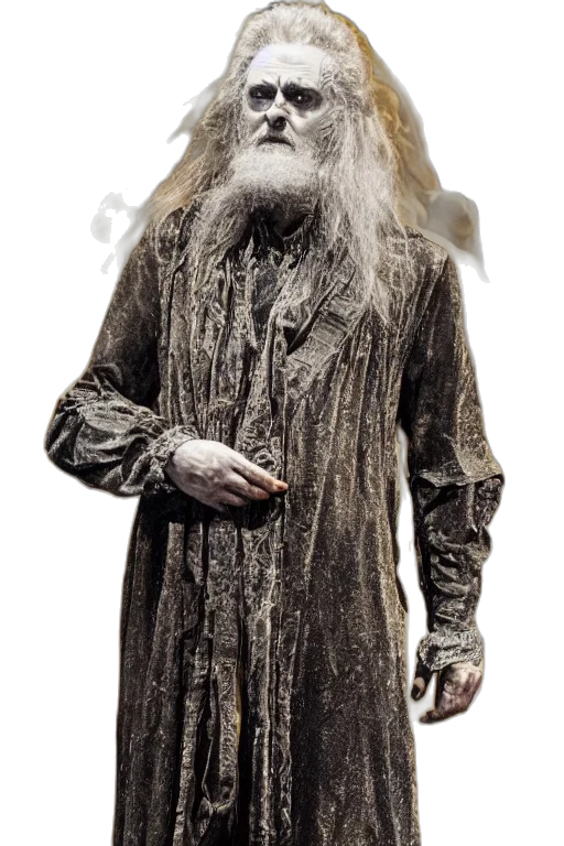 dress, staff, creature, hair transparent PNG cut-out
