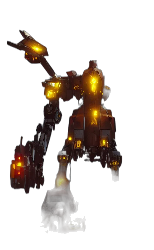 robot, weapon, staff, dragon transparent PNG cut-out