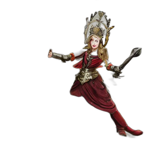 staff, crown, concept art, fantasy art, 3d render, anthropomorphic, poppy, flower transparent PNG cut-out