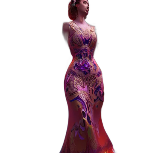 dress, concept art, fantasy art, 3d render, photorealistic, colorful, dark, pastel transparent PNG cut-out