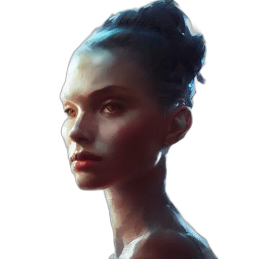 face, crown, jewelry, mask, photorealistic, fantasy art, concept art, oil painting transparent PNG cut-out