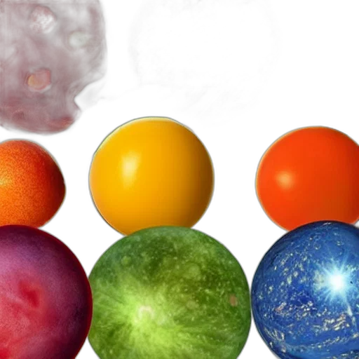 jewelry, food, crown, 3d render, photorealistic, outer space, colorful, solar transparent PNG cut-out