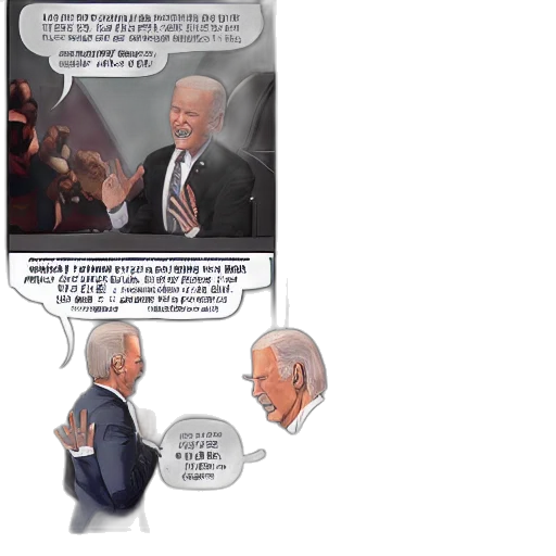 concept art, joe, biden, arguing transparent PNG cut-out