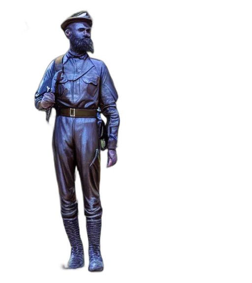 staff, jacket, hat, sword, concept art, 3d render, photorealistic, photo transparent PNG cut-out