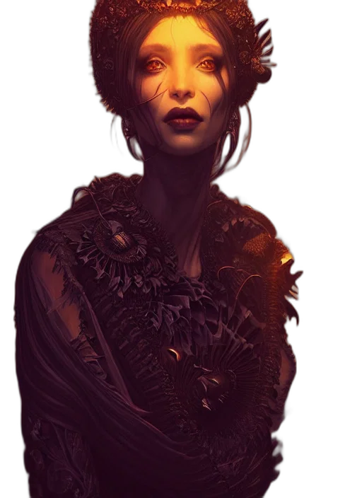 face, dress, crown, staff transparent PNG cut-out