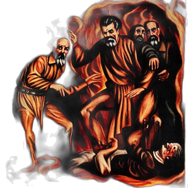 concept art, fantasy art, fire, orthodox transparent PNG cut-out