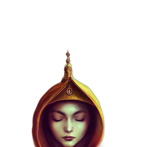crown, mask, jewelry, hat, fantasy art, concept art, watercolor, oil painting transparent PNG cut-out