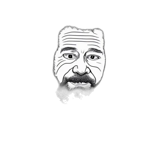 face, mask, animal, creature, pencil sketch, cartoon, photorealistic, comic book art transparent PNG cut-out