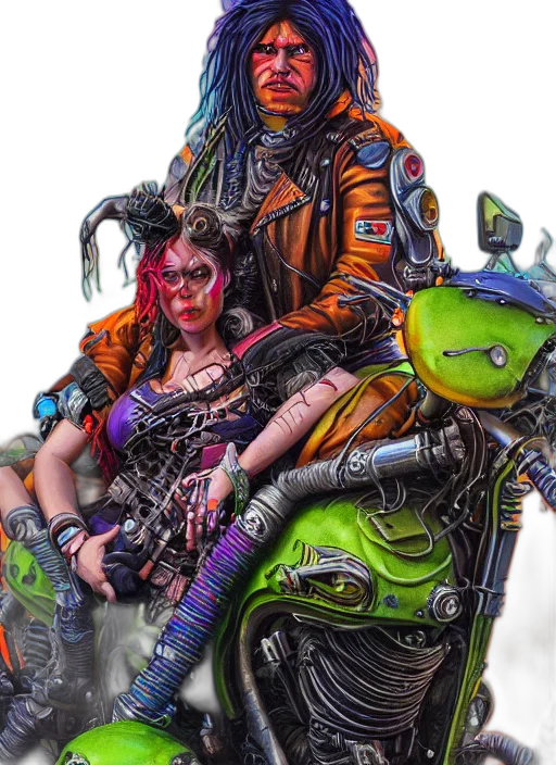robot, jacket, cyberpunk, concept art transparent PNG cut-out