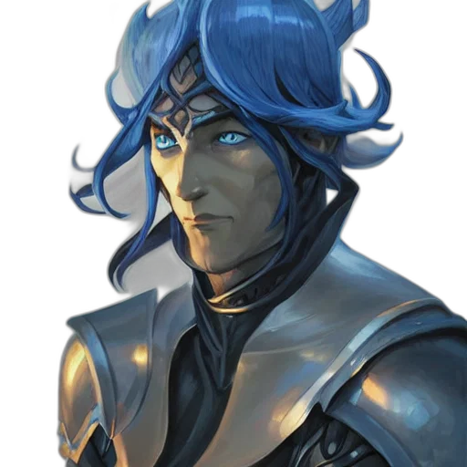 face, mask, staff, crown, concept art, fantasy art, comic book art, anime transparent PNG cut-out