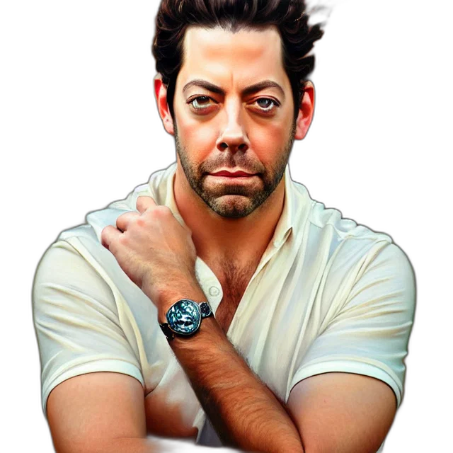 face, staff, jacket, photorealistic transparent PNG cut-out