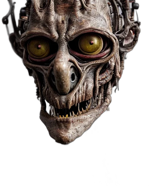 mask, face, robot, creature, 3d render, concept art, photorealistic, fantasy art transparent PNG cut-out