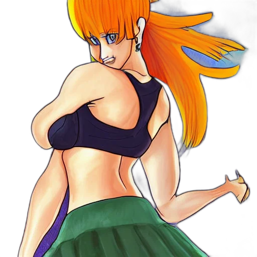 dress, concept art, anime, cartoon, fantasy art, green, digital, art transparent PNG cut-out