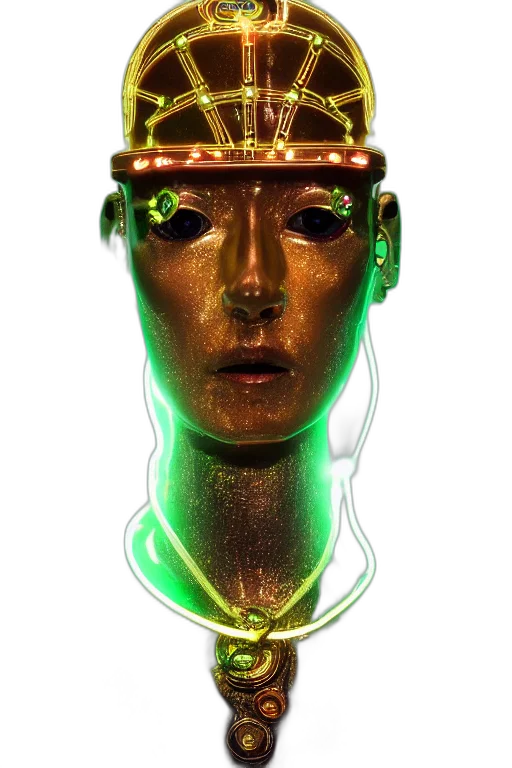 crown, mask, jewelry, robot transparent PNG cut-out