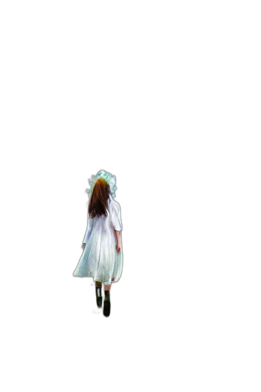 dress, hair, creature, hat transparent PNG cut-out