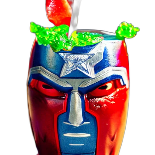 mask, robot, crown, closeup, photorealistic, photograph, glossy, captain transparent PNG cut-out