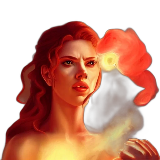 fantasy art, concept art, comic book art, pixel art, fire, underwater, sunset, outer space transparent PNG cut-out