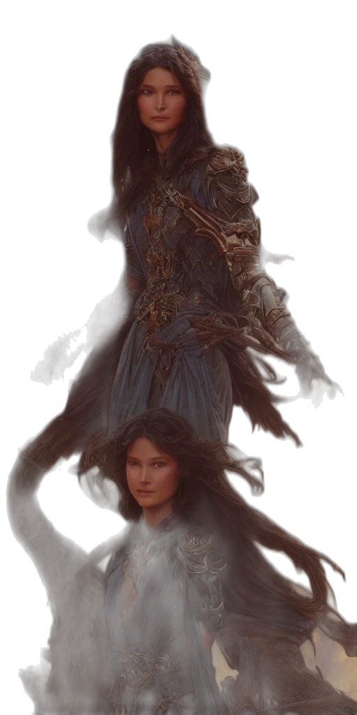 creature, dress, dragon, hair transparent PNG cut-out