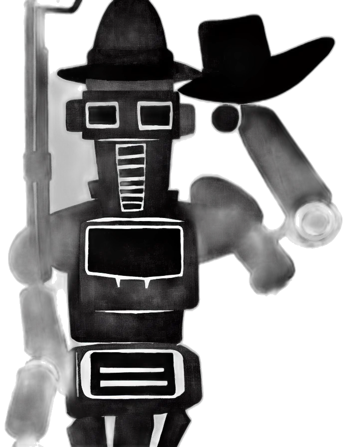 robot, staff, mask, jewelry transparent PNG cut-out