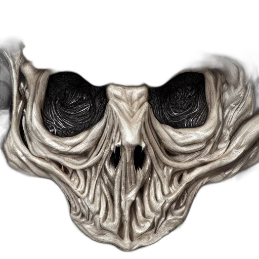mask, face, creature, animal, 3d render, concept art, photorealistic, nemesis transparent PNG cut-out
