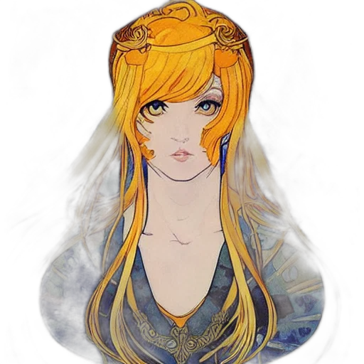 crown, face, dress, mask, anime, fantasy art, pixel art, watercolor transparent PNG cut-out