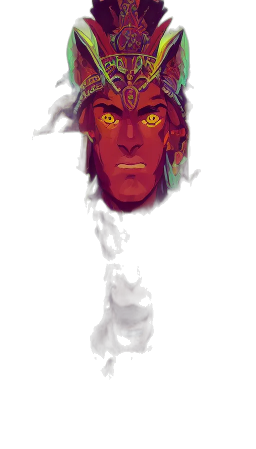 face, staff, mask, crown transparent PNG cut-out