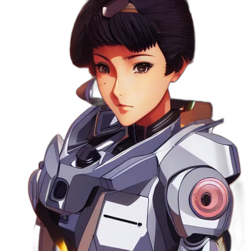 robot, face, weapon, staff transparent PNG cut-out