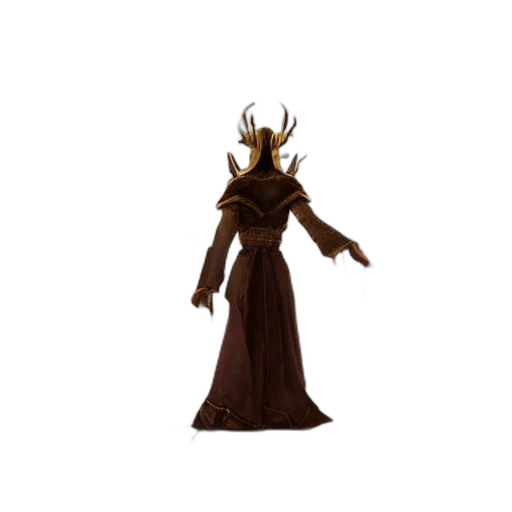crown, dress, staff, mask, concept art, 3d render, fantasy art, pixel art transparent PNG cut-out