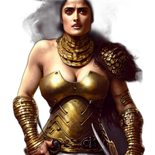 sword, jewelry, fantasy art, concept art, comic book art, photorealistic, golden, portrait transparent PNG cut-out
