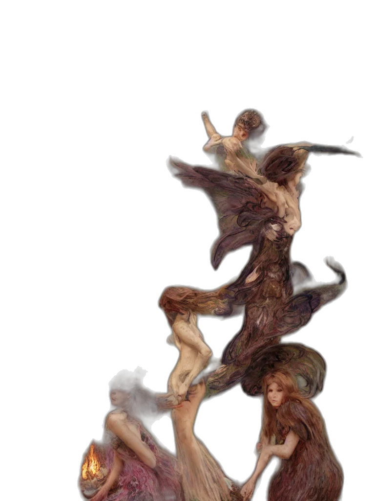 staff, creature, dragon, hair transparent PNG cut-out