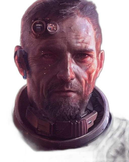face, robot, mask, creature, concept art, cyberpunk, photorealistic, 3d render transparent PNG cut-out